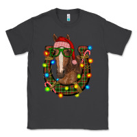 Smoke christmas horseshoe with horse Classic Tee - RanaPortraitStore