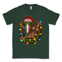Sports Green christmas horseshoe with horse Classic Tee - RanaPortraitStore