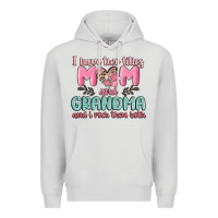 Dove Grey i have two titles mom and grandma and i rock them Premium Hoodie - MaliasSmallBusiness