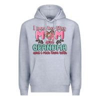 Heather Grey i have two titles mom and grandma and i rock them Premium Hoodie - MaliasSmallBusiness