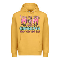 Mustard i have two titles mom and grandma and i rock them Premium Hoodie - MaliasSmallBusiness