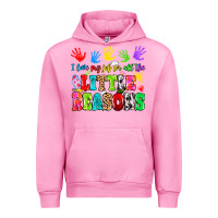 Fuchsia Pink I love my job for all the little reasons Urban Hoodie - MaliasSmallBusiness