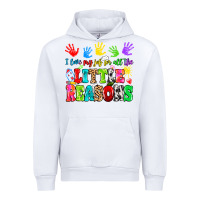 White I love my job for all the little reasons Urban Hoodie - MaliasSmallBusiness