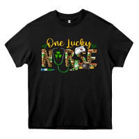 Black one lucky nurse Heavy Core Tee - CowhideDigitalArt