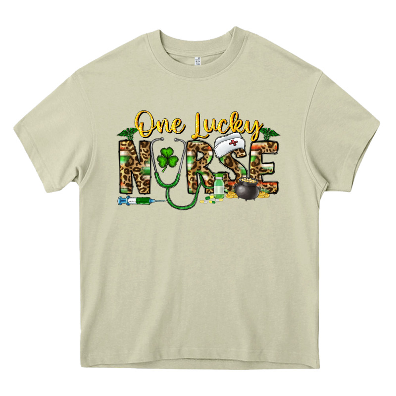 One Lucky Nurse Heavy Core Tee by CowhideDigitalArt | Teevron