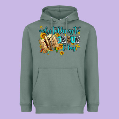 Only Talking To Jesus Today Heavyweight Hoodie Designed By Adodesignshop