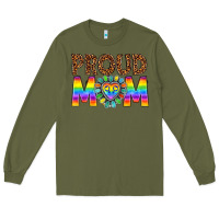Army Green proud mom lgbtq Long Sleeve Tee - texasbilliewilder