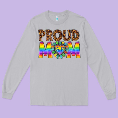 Proud Mom Lgbtq Long Sleeve Tee Designed By Texasbilliewilder