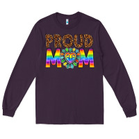 Plum proud mom lgbtq Long Sleeve Tee - texasbilliewilder