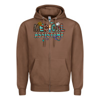 Chestnut medical asistant Zipper Hoodie - CowhideDigitalArt