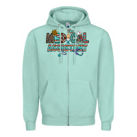Seafoam medical asistant Zipper Hoodie - CowhideDigitalArt
