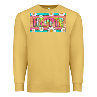 Antique Gold hippie and daisys license plate template Premium Sweatshirt - Artiststas