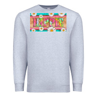 Heather Grey hippie and daisys license plate template Premium Sweatshirt - Artiststas