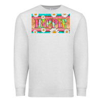 Oatmeal Heather hippie and daisys license plate template Premium Sweatshirt - Artiststas