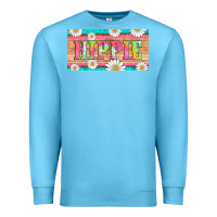 Ocean Blue hippie and daisys license plate template Premium Sweatshirt - Artiststas