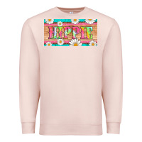 Pale Pink hippie and daisys license plate template Premium Sweatshirt - Artiststas