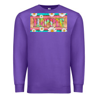 Purple hippie and daisys license plate template Premium Sweatshirt - Artiststas