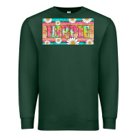 Sports Green hippie and daisys license plate template Premium Sweatshirt - Artiststas