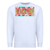 White hippie and daisys license plate template Premium Sweatshirt - Artiststas