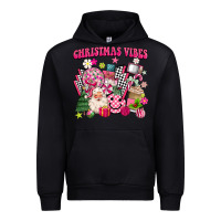Black retro pink christmas vibes Urban Hoodie - MaliasSmallBusiness