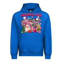 Cobalt retro pink christmas vibes Urban Hoodie - MaliasSmallBusiness