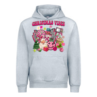 Heather Grey retro pink christmas vibes Urban Hoodie - MaliasSmallBusiness