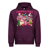 Mauve Wine retro pink christmas vibes Urban Hoodie - MaliasSmallBusiness