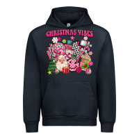 Navy retro pink christmas vibes Urban Hoodie - MaliasSmallBusiness