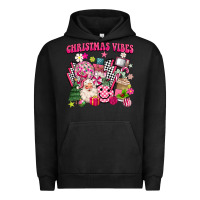 Pigment Black retro pink christmas vibes Urban Hoodie - MaliasSmallBusiness