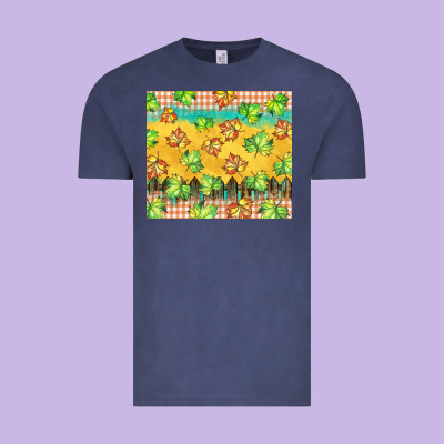Fall Leaf Tumbler Vintage Tee Designed By Barkaloodesign