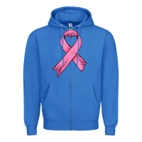 True Royal pink ribbon Zipper Hoodie - HRA Design Shop