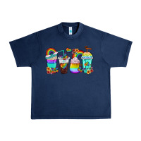 Navy rainbow coffee cups Urban Heavy Tee - texasbilliewilder