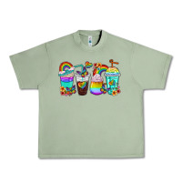 Oil Green rainbow coffee cups Urban Heavy Tee - texasbilliewilder