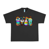 Pigment Black rainbow coffee cups Urban Heavy Tee - texasbilliewilder