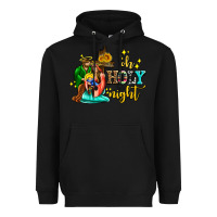 Black oh holy night with sunflower and cross Heavyweight Hoodie - AdoDesignShop