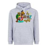 Heather Grey oh holy night with sunflower and cross Heavyweight Hoodie - AdoDesignShop