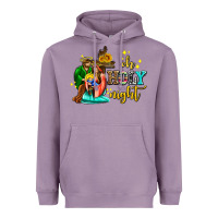 Lavender oh holy night with sunflower and cross Heavyweight Hoodie - AdoDesignShop