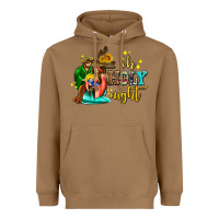 Toasted Coconut oh holy night with sunflower and cross Heavyweight Hoodie - AdoDesignShop