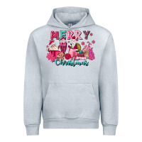 Heather Grey pink christmas coffee cups Urban Hoodie - MaliasSmallBusiness