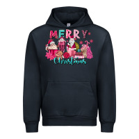 Navy pink christmas coffee cups Urban Hoodie - MaliasSmallBusiness
