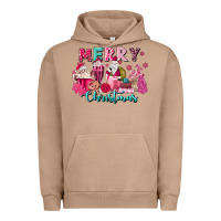 Pigment Burro pink christmas coffee cups Urban Hoodie - MaliasSmallBusiness