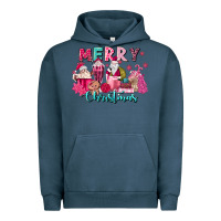 Pigment Midnight Navy pink christmas coffee cups Urban Hoodie - MaliasSmallBusiness
