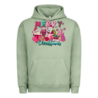 Pigment Oil Green pink christmas coffee cups Urban Hoodie - MaliasSmallBusiness