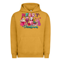 Pigment Peanut Butter pink christmas coffee cups Urban Hoodie - MaliasSmallBusiness