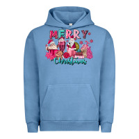 Pigment Pebble Blue pink christmas coffee cups Urban Hoodie - MaliasSmallBusiness