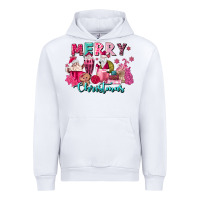 White pink christmas coffee cups Urban Hoodie - MaliasSmallBusiness