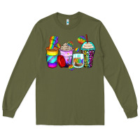Army Green pride coffee cups Long Sleeve Tee - Zillion Design Studio