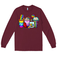 Burgundy pride coffee cups Long Sleeve Tee - Zillion Design Studio