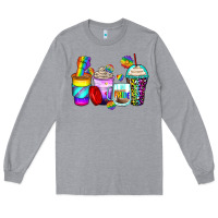 Heather Grey pride coffee cups Long Sleeve Tee - Zillion Design Studio