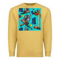 Antique Gold construction vehicles Premium Sweatshirt - BundleAndBundleShop